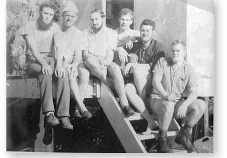 GOUGH 6 (1961): (L-R) B. Sciocatti, H.B.S. Basson, J.A. la Buschagne, J.W.C. Visagie, M.J. Harper, A.J. van Wyk.