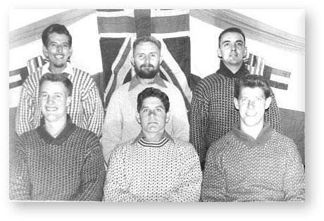 GOUGH 7B (1962): Back (L-R) D.J. Oldewage, D.J. Hobbs, J.J. van der Merwe; Front: S.A. Watt, P.A. le Roux, P.S. Vorster.