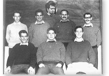 GOUGH 8 (1963): Back (L-R) G. Marcus, B.R. Meyer, A.H. MacKenzie, R.W. Johston; Front: D. Oldewage, P.A. le Roux, H.F. Ihlenfeldt; Inset: J. W. Smalberger.