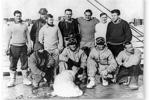 SANAE 2 (1961): Back (L-R) Johan van der Westhuizen, John Viljoen, Paul van As, Ronnie Plotkin, Piet Voges, Rayno van der Riet, Willie Jacobs; Front: Hennie Liebenberg, Anton Swanevelder, Barrie Butt, Dick Bonnema.