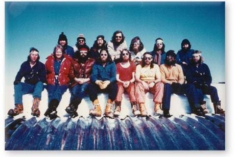 SANAE 28 (1987): Back (L-R) Louis Rhoode, Loekie Venter, John Walker, Eugene Burger, Jo Daniel, Japie Maré, Phil de Wet; Front: André Smit, Gavin Hough, Steve Comfort, Dave McKay, Rob Cole, Mark Zunkel, Andy Cooper, Dan vd Heever.