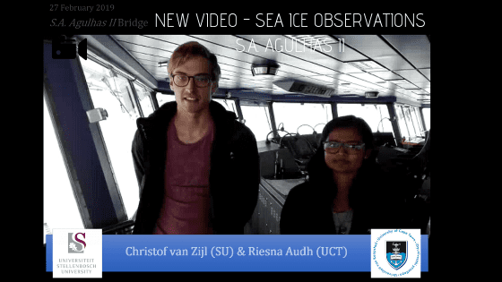 Currently on the S.A. Agulhas II – Sea Ice Observations