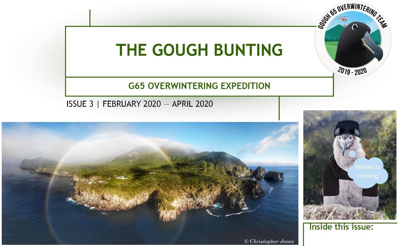 Gough65 Newsletter - Issue 3