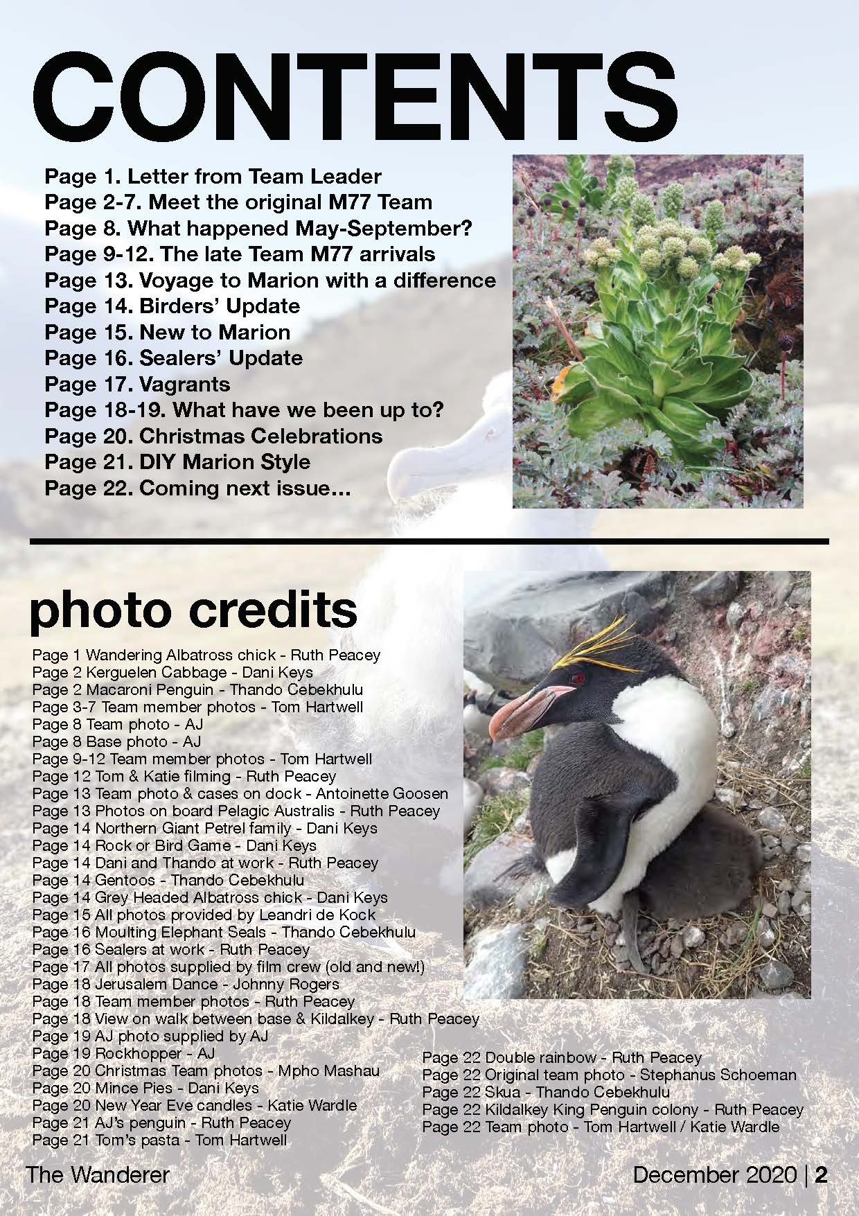 Marion Island Newsletters